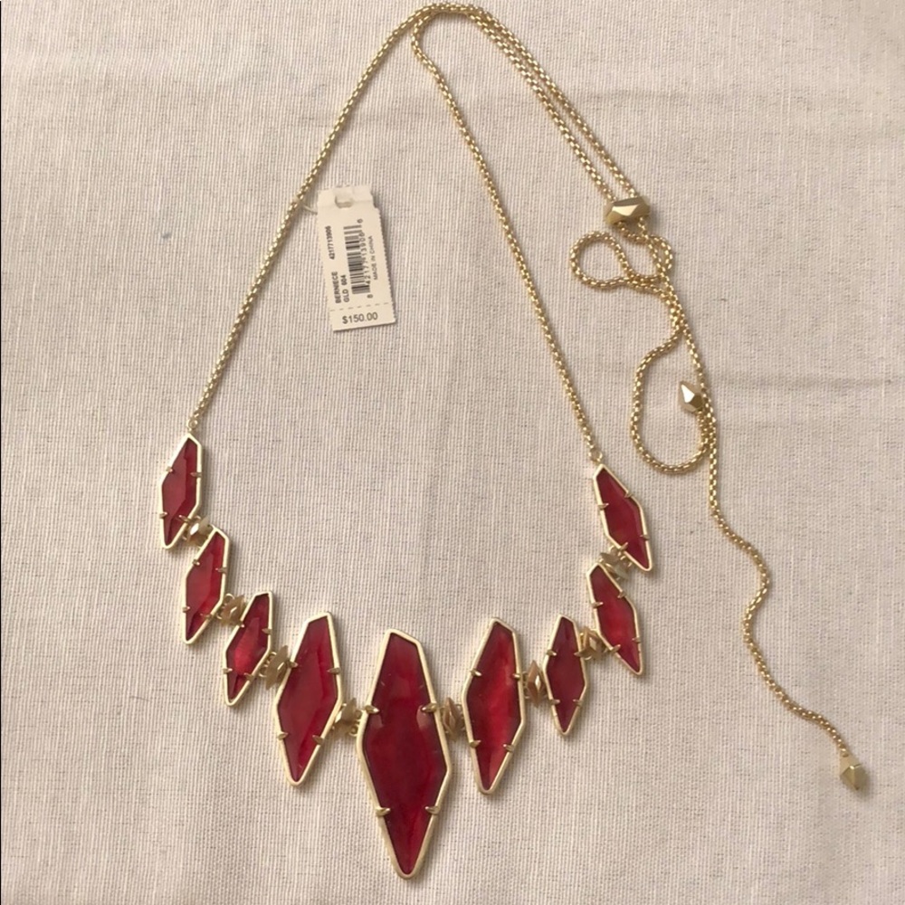Kendra Scott Necklace Burgundy Illusion